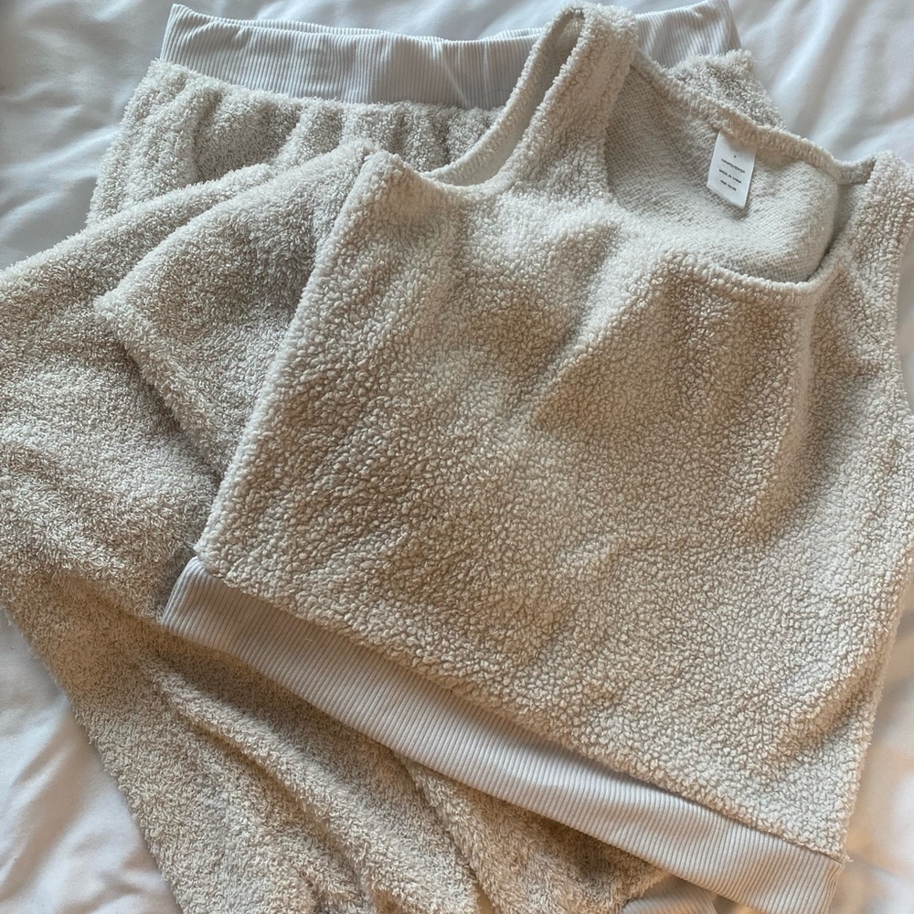 Soft white two piece lounge set